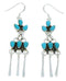 Southwest Silver Turquoise Hook Earrings MW73387